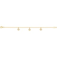 Bracelet en Plaqué Or avec oxyde de zirconium blanc