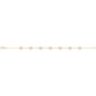 Bracelet en Plaqué Or avec oxyde de zirconium blanc