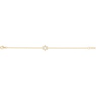 Bracelet en Plaqué Or avec oxyde de zirconium blanc