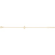Bracelet en Plaqué Or avec oxyde de zirconium blanc