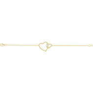 Bracelet en Plaqué Or avec oxyde de zirconium blanc