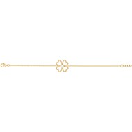 Bracelet en Plaqué Or avec oxyde de zirconium blanc