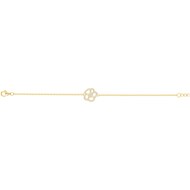 Bracelet en Plaqué Or avec oxyde de zirconium blanc