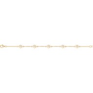 Bracelet en Plaqué Or avec oxyde de zirconium blanc