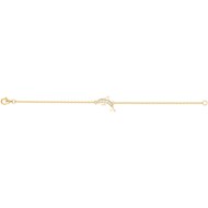 Bracelet en Plaqué Or avec oxyde de zirconium blanc