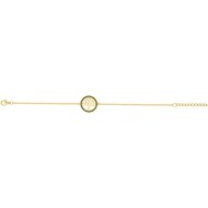 Bracelet en Plaqué Or avec oxyde de zirconium vert emeraude