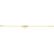 Bracelet en Plaqué Or avec oxyde de zirconium blanc