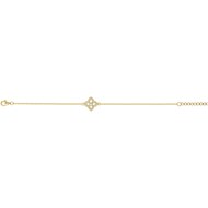 Bracelet en Plaqué Or avec oxyde de zirconium blanc