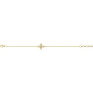 Bracelet en Plaqué Or avec oxyde de zirconium blanc