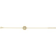 Bracelet en Plaqué Or avec oxyde de zirconium blanc