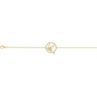 Bracelet en Plaqué Or avec oxyde de zirconium blanc