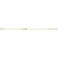 Bracelet en Plaqué Or avec oxyde de zirconium blanc