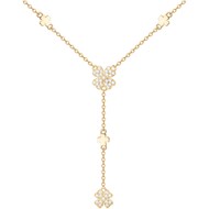 Collier en Plaqué Or avec oxyde de zirconium blanc