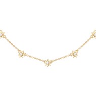 Collier en Plaqué Or avec oxyde de zirconium blanc