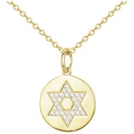 Collier en Plaqué Or avec oxyde de zirconium blanc