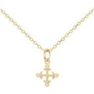 Collier en Plaqué Or avec oxyde de zirconium blanc