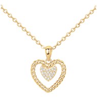 Collier en Plaqué Or avec oxyde de zirconium blanc