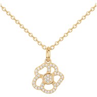 Collier en Plaqué Or avec oxyde de zirconium blanc