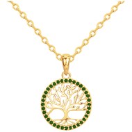Collier en Plaqué Or avec oxyde de zirconium blanc