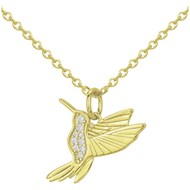 Collier en Plaqué Or avec oxyde de zirconium blanc