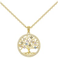 Collier en Plaqué Or avec oxyde de zirconium blanc