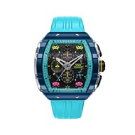MAGELLAN CHRONOGRAPH SPACE INVADERS LIMITED EDITION - Montre homme - Mouvement japonais quartz chronograph - Bracelet bleu