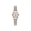 INSPIRATION 22MM - Montre femme - Mouvement quartz suisse 2 aiguilles - Boitier rond en acier inoxydable - Lunette cannelée - Bracelet doré rose argenté - vue V1