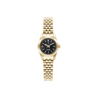 INSPIRATION 22MM - Montre femme - Mouvement quartz suisse 2 aiguilles - Boitier rond en acier inoxydable - Lunette cannelée - Bracelet doré