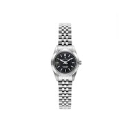 INSPIRATION 22MM - Montre femme - Mouvement quartz suisse 2 aiguilles - Boitier rond en acier inoxydable - Lunette cannelée - Bracelet argenté