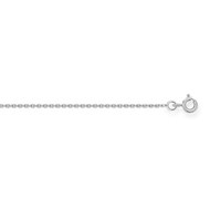 Chaine maille forçat or blanc 9 carats 1 mm