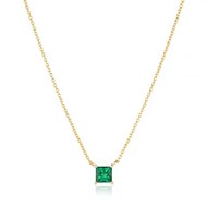 Collier Sif Jakobs Ellera Quadrato doré oxyde vert