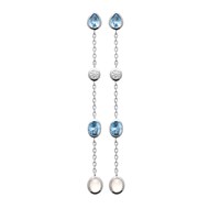 Boucles d'oreilles Brillaxis argent rhodié_x000D_
Oxyde bleu ciel