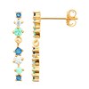 Boucles d'oreilles Brillaxis plaqué or_x000D_
oxydes bleus - vue V3