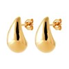 Boucles d'oreilles Brillaxis plaqué or goutte - vue V1