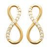 Boucles d'oreilles Brillaxis plaqué or infini - vue V1