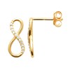 Boucles d'oreilles Brillaxis plaqué or infini - vue V2