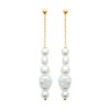 Boucles d'oreilles Brillaxis plaqué or_x000D_
perles synthétiques - vue V1