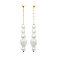 Boucles d'oreilles Brillaxis plaqué or
perles synthétiques