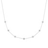 Collier Brillaxis argent rhodié soleil - vue V1
