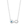 Collier Brillaxis argent infini perle bleue - vue V1