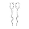 Créoles Brillaxis argent rhodié serpent - vue V1