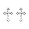 Boucles d'oreilles Brillaxis argent croix - vue V1