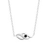 Collier Brillaxis argent flamme perle noire - vue V1