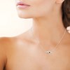 Collier Brillaxis argent flamme perle noire - vue V2