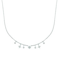 Collier Brillaxis argent  étoiles oxydes