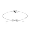 Bracelet Brillaxis argent flamme perle noire - vue V1