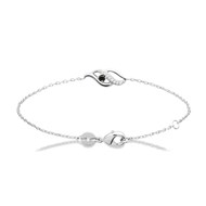 Bracelet Brillaxis argent flamme perle noire