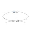 Bracelet Brillaxis argent infini perle bleue - vue V1