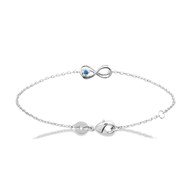 Bracelet Brillaxis argent infini perle bleue
