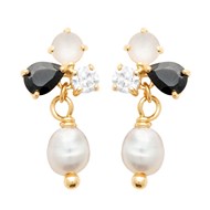 Boucles d'oreilles Brillaxis perle de culture oxydes